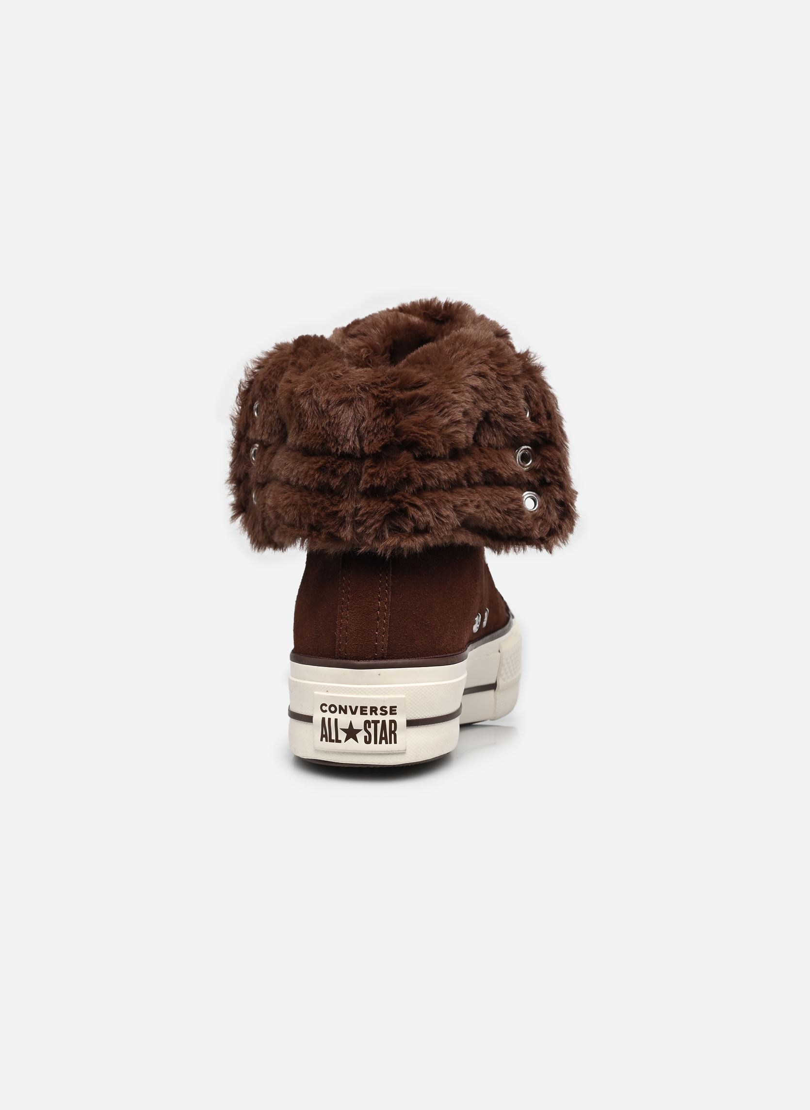 Baskets montantes Chuck Taylor All Star Fold-Over Lift Pla femme marron Converse Baskets montantes Chuck Taylor All Star Fold-Over Lift Pla femme marron TOTALLY FUDGED