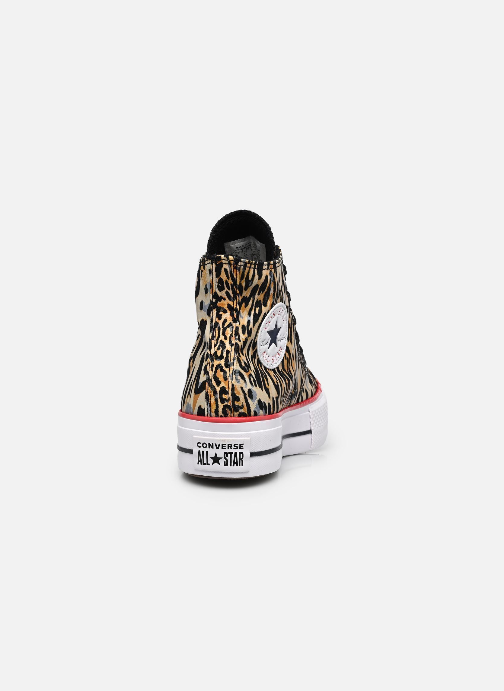 Baskets toile Chuck Taylor All Star Lift Platform Leop femme multicolore Converse Baskets toile Chuck Taylor All Star Lift Platform Leop femme multicolore BLACK/WHITE/RED
