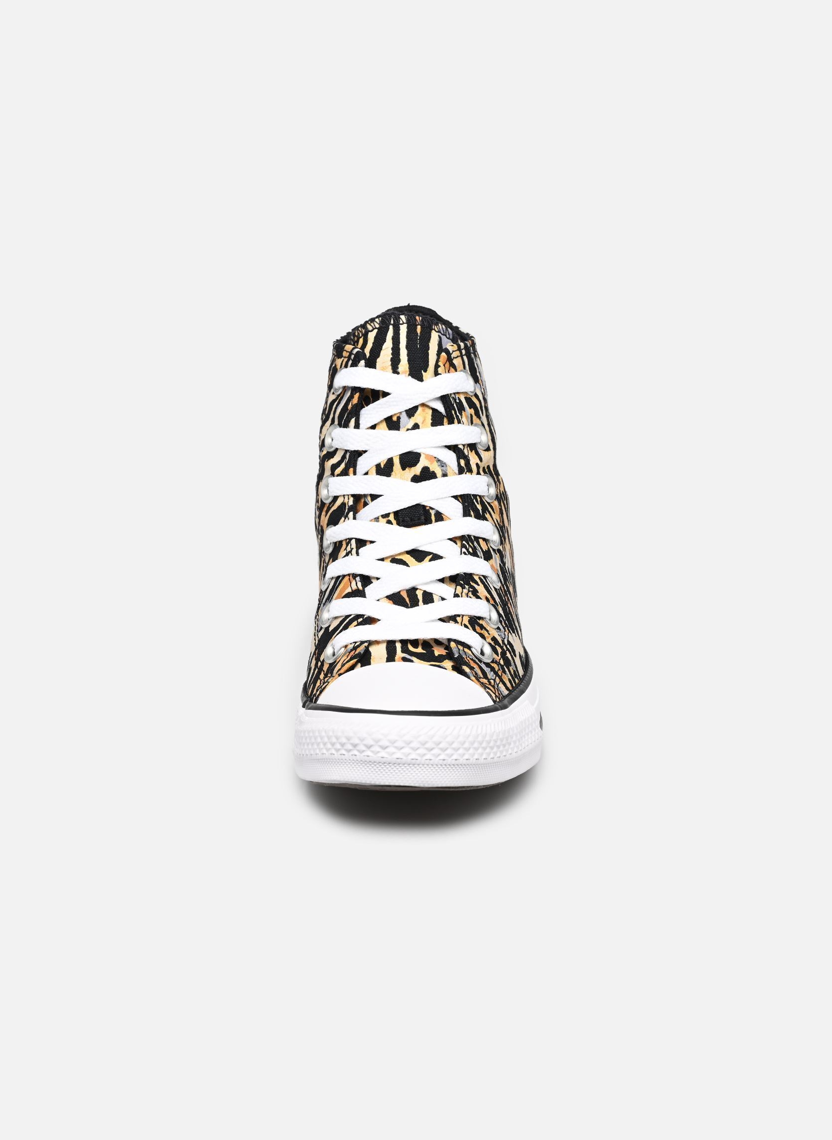 Leinen-Sneaker Chuck Taylor All Star Leopard Hi W damen mehrfarbig Converse Leinen-Sneaker Chuck Taylor All Star Leopard Hi W damen mehrfarbig BLACK/WHITE/BROWN