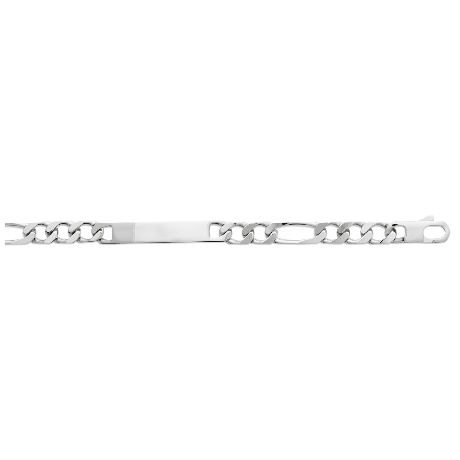 Bracelet Gourmette Grande Maille Fantaisie Couleur Argent - Léger Et Neuf