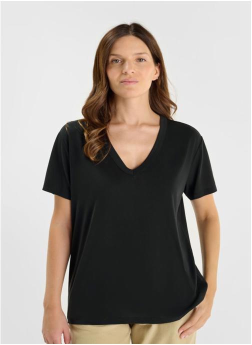 Le temps des cerises Tee-shirts Tee-Shirt VAIA Black femme noir