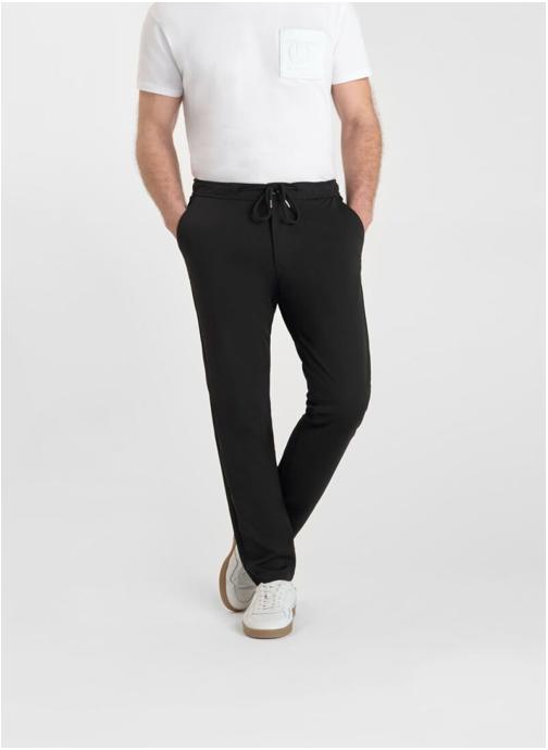 Le temps des cerises Pantalons droits Pantalon jogpant MALO Black homme noir