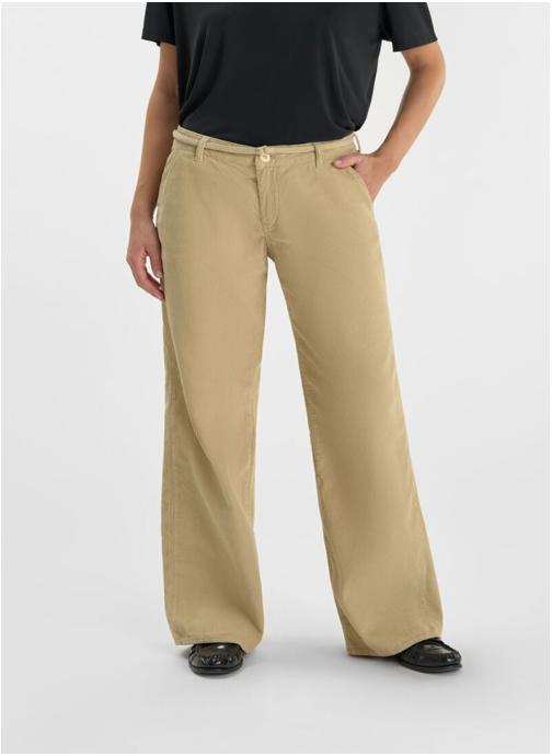 Le temps des cerises Pantalons droit Pantalon flare TAHIS Beige femme beige