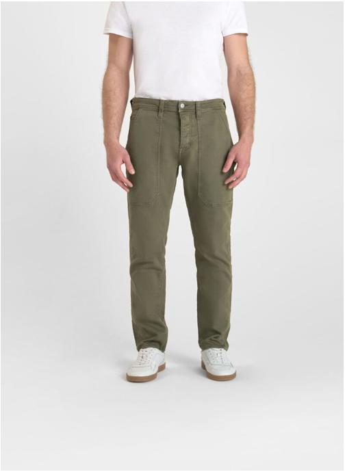 Le temps des cerises Pantalons droits Pantalon droite WORK Khaki homme vert