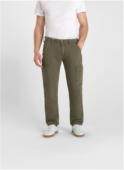 Le temps des cerises Pantalons droits Pantalon cargo SELIAN Khaki homme vert