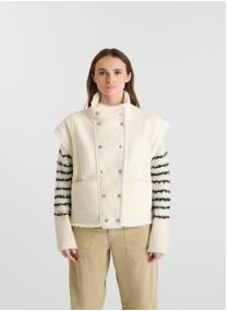 Vestes Veste sans manches FUJI White femme blanc Le temps des cerises Vestes Veste sans manches FUJI White femme blanc Blanc