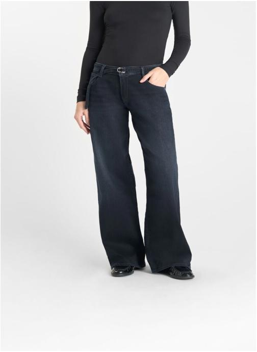 Le temps des cerises Jeans droit Jeans flare wide leg Blue femme bleu