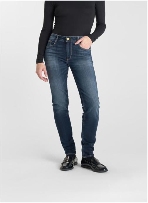 Le temps des cerises Jeans droit Jeans push-up slim taille haute PULP Blue femme bleu