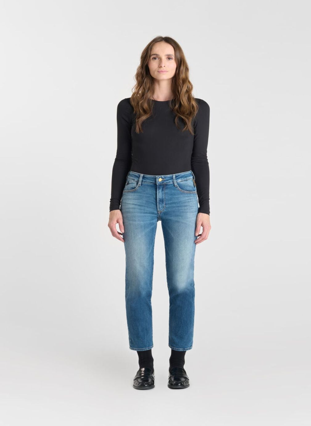 Jeans PULP high flare flare très évasé 'Le Temps Des Cerises' - Bleu