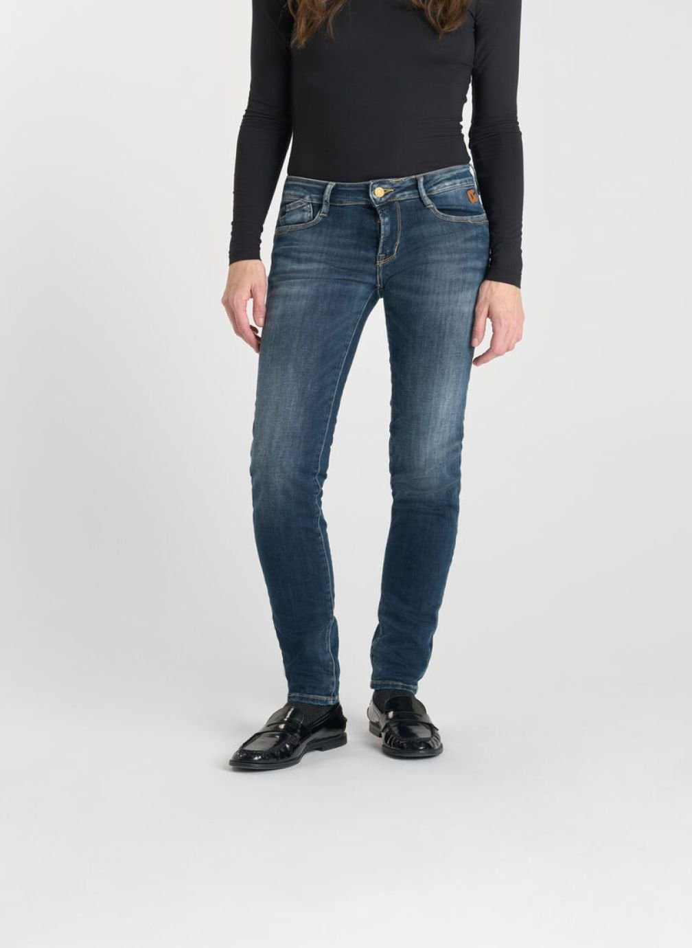 Jeans droit Jeans push-up slim PULP Blue femme bleu Le temps des cerises Jeans droit Jeans push-up slim PULP Blue femme bleu Bleu