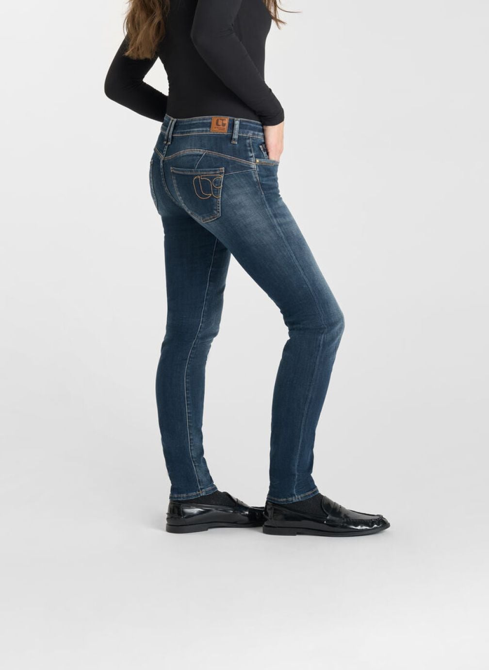 Jeans droit Jeans push-up slim PULP Blue femme bleu Le temps des cerises Jeans droit Jeans push-up slim PULP Blue femme bleu Bleu