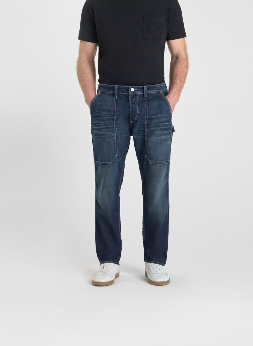 Jeans droit Jeans loose Blue homme bleu Le temps des cerises Jeans droit Jeans loose Blue homme bleu Bleu