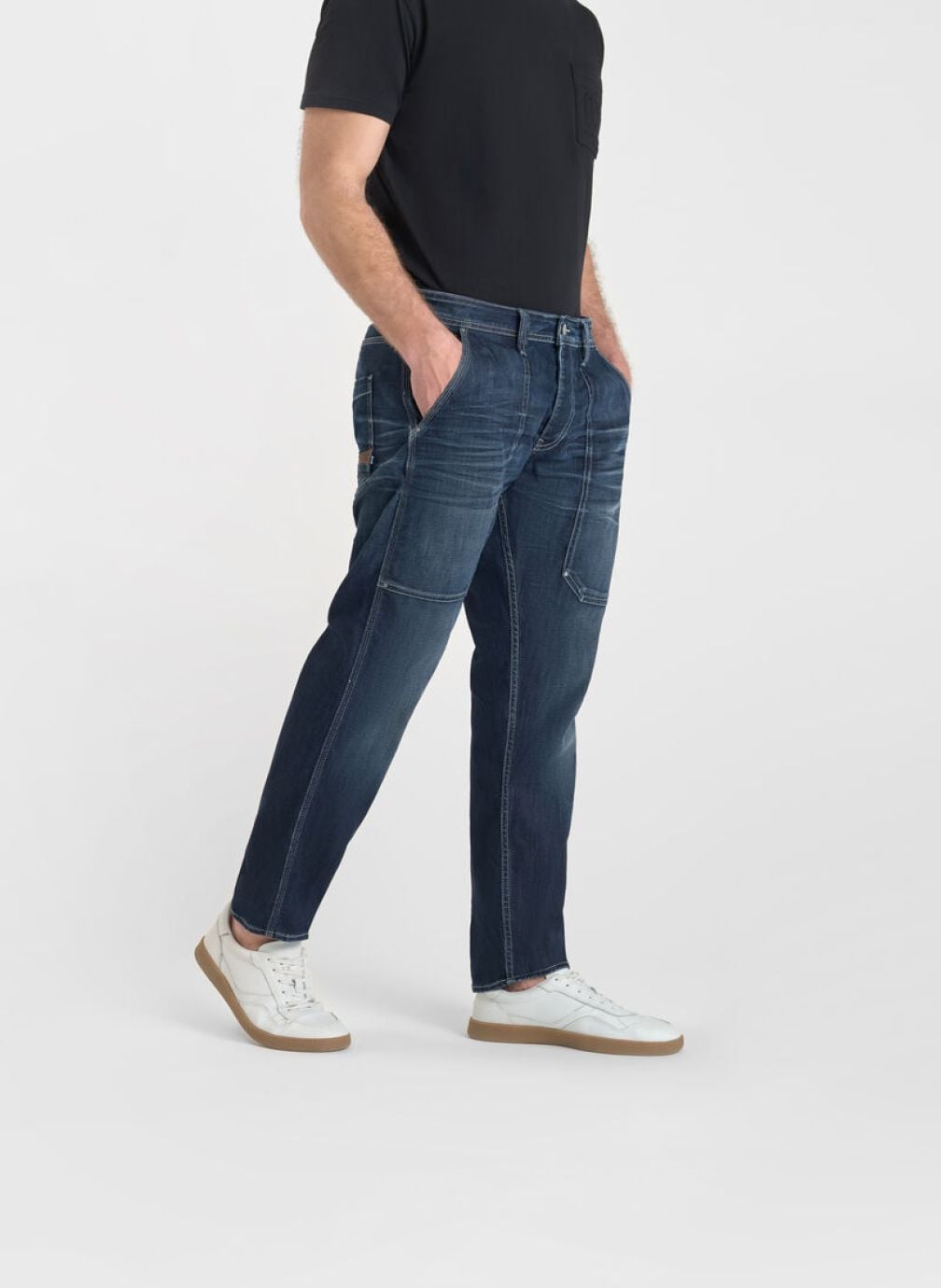 Jeans droit Jeans loose Blue homme bleu Le temps des cerises Jeans droit Jeans loose Blue homme bleu Bleu