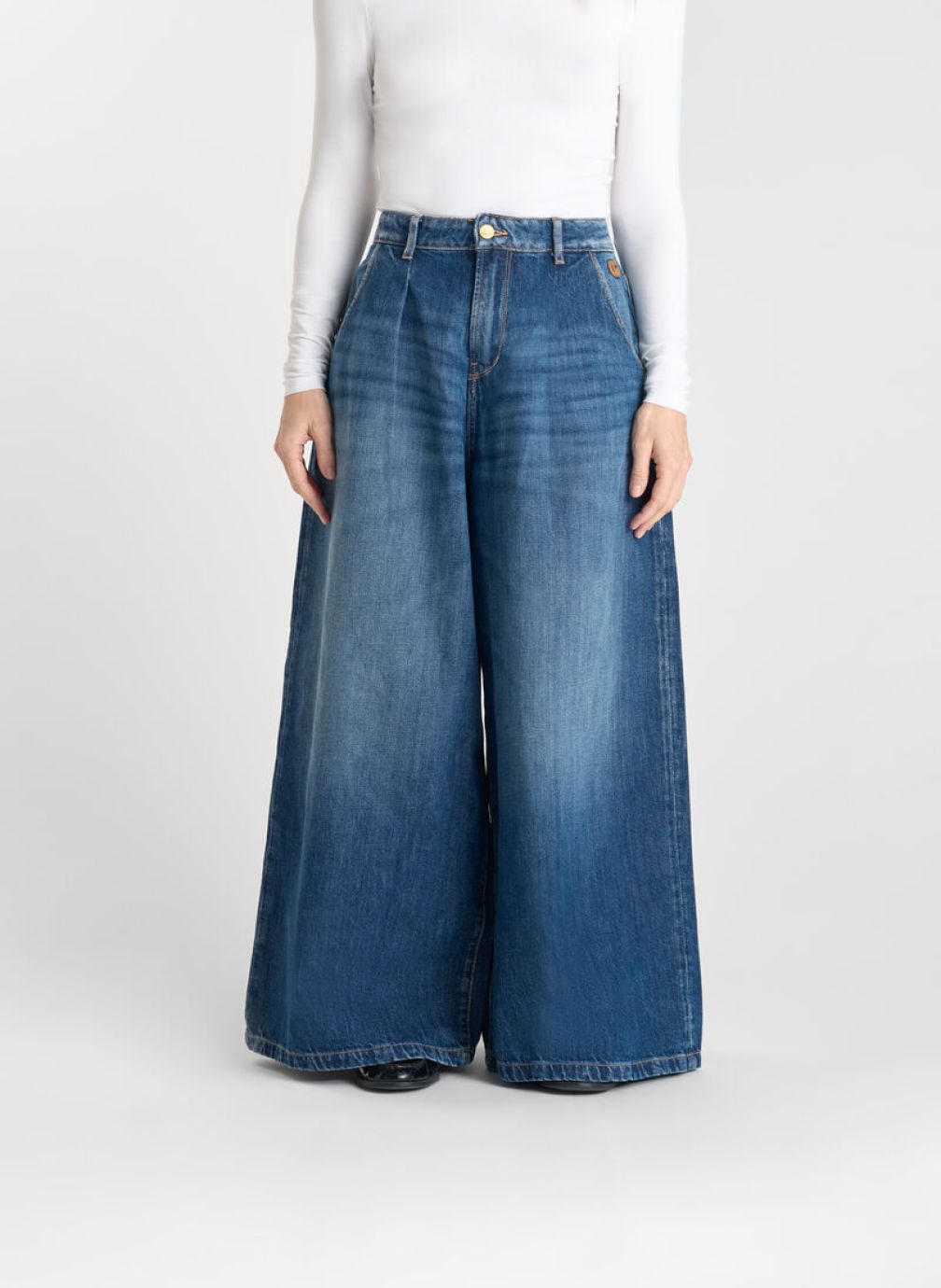 Jeans droit Jeans loose Blue femme bleu Le temps des cerises Jeans droit Jeans loose Blue femme bleu Bleu