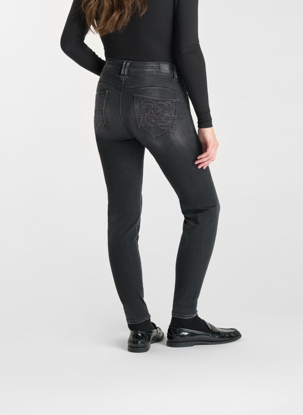 Jeans droit Jeans push-up slim taille haute PULP Black femme noir Le temps des cerises Jeans droit Jeans push-up slim taille haute PULP Black femme noir Noir