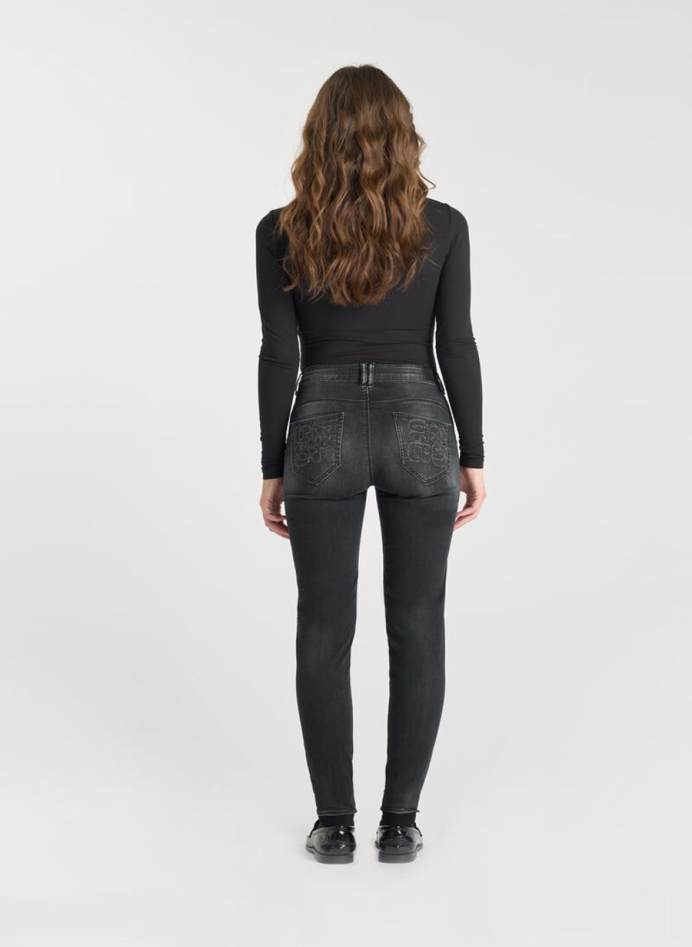 Jeans droit Jeans push-up slim taille haute PULP Black femme noir Le temps des cerises Jeans droit Jeans push-up slim taille haute PULP Black femme noir Noir