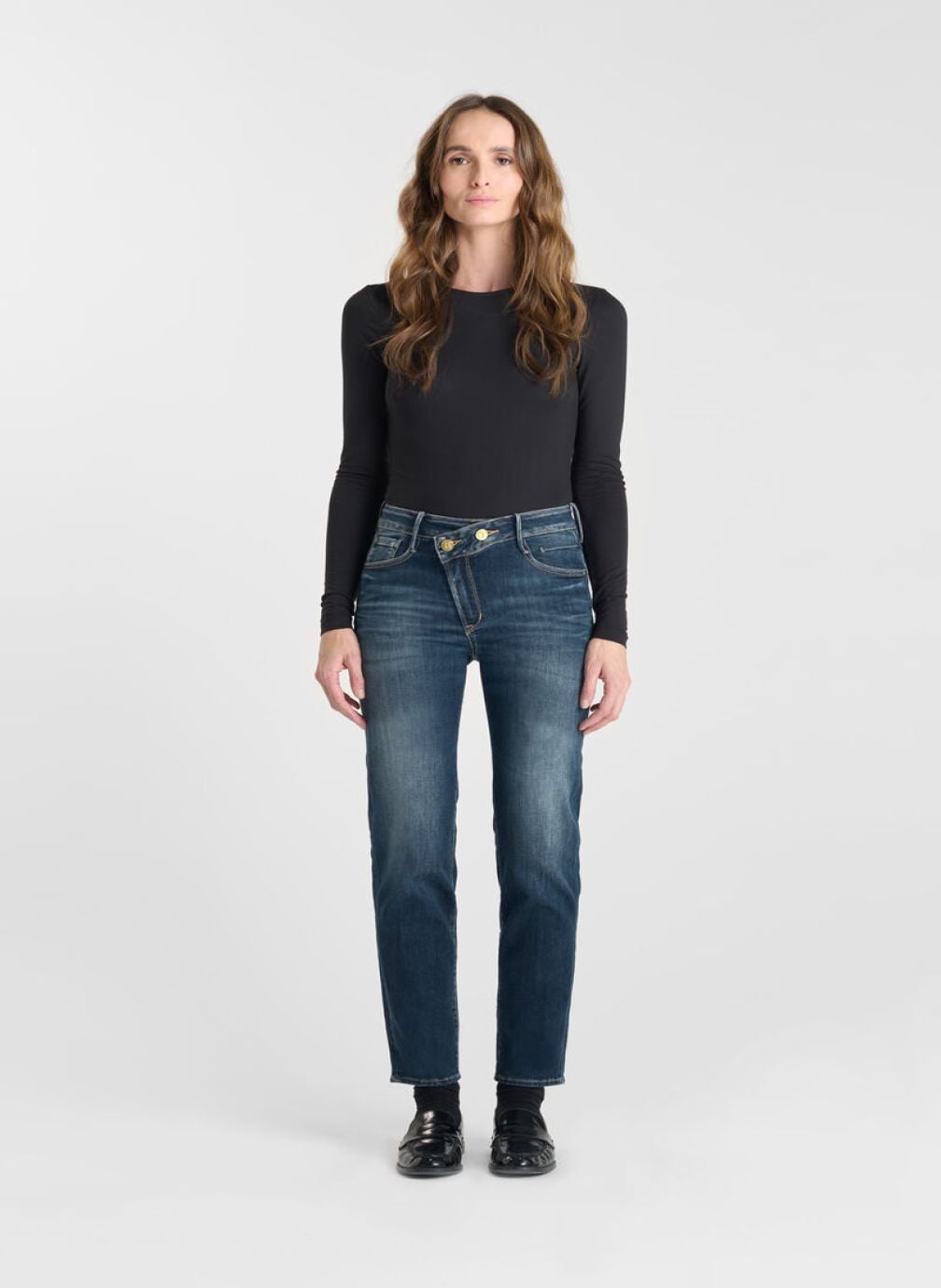 Jeans droit Jeans push-up droite taille haute PULP Blue femme bleu Le temps des cerises Jeans droit Jeans push-up droite taille haute PULP Blue femme bleu Bleu
