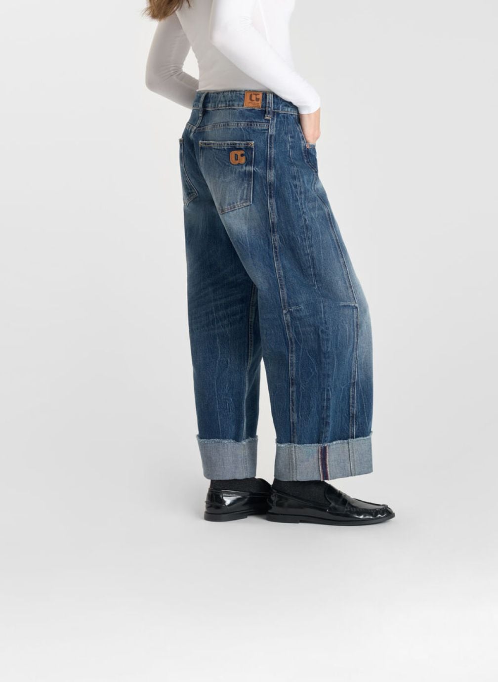 Jeans droit Jeans loose Blue femme bleu Le temps des cerises Jeans droit Jeans loose Blue femme bleu Bleu