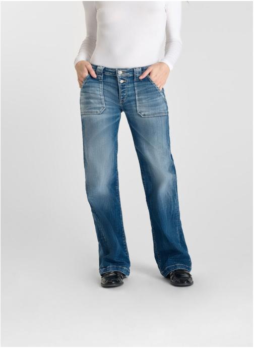 Le temps des cerises Jeans droit Jeans flare Blue femme bleu