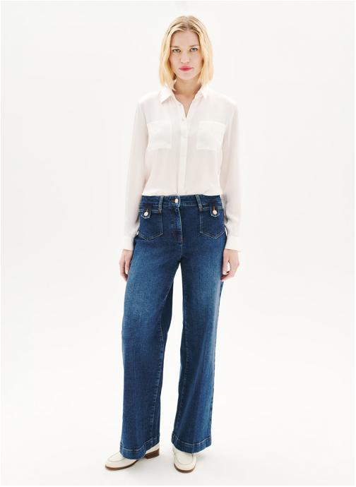 Caroll Jeans droit 252P-PIETRODENIM femme bleu
