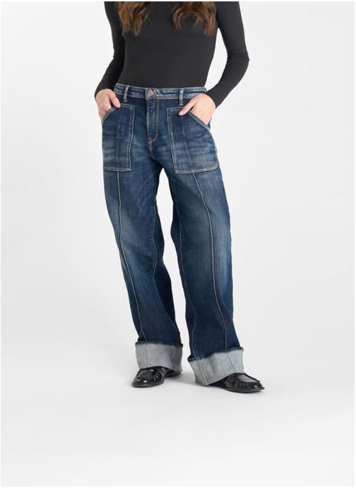 Le temps des cerises Jeans droit Jeans loose Blue femme bleu