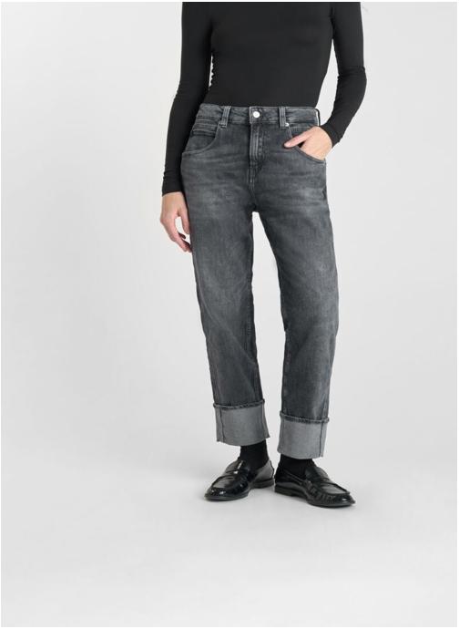 Le temps des cerises Jeans droit Jeans loose Grey femme gris