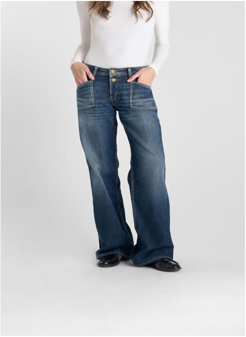 Le temps des cerises Jeans droit Jeans loose Blue femme bleu