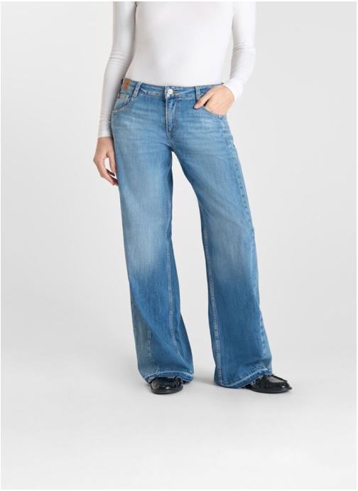 Le temps des cerises Jeans droit Jeans loose Blue femme bleu