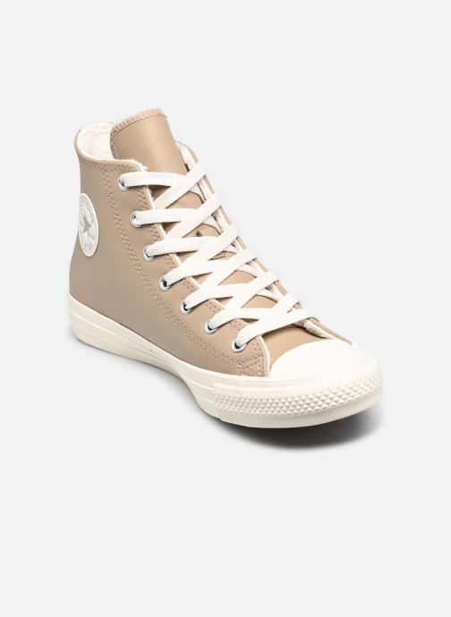Converse Baskets Chuck Taylor All Star Leather + Fuzzy-Li marron