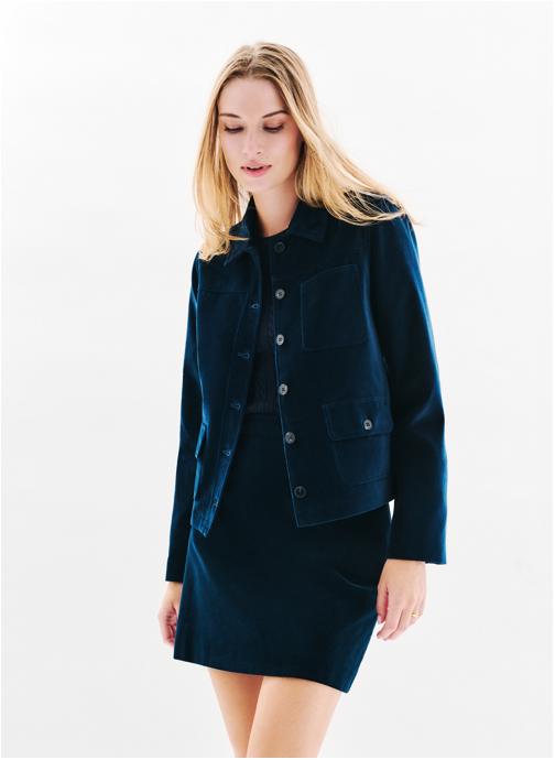 Veste Femme Caroll Bleue - Taille 46, Neuve Avec étiquettes