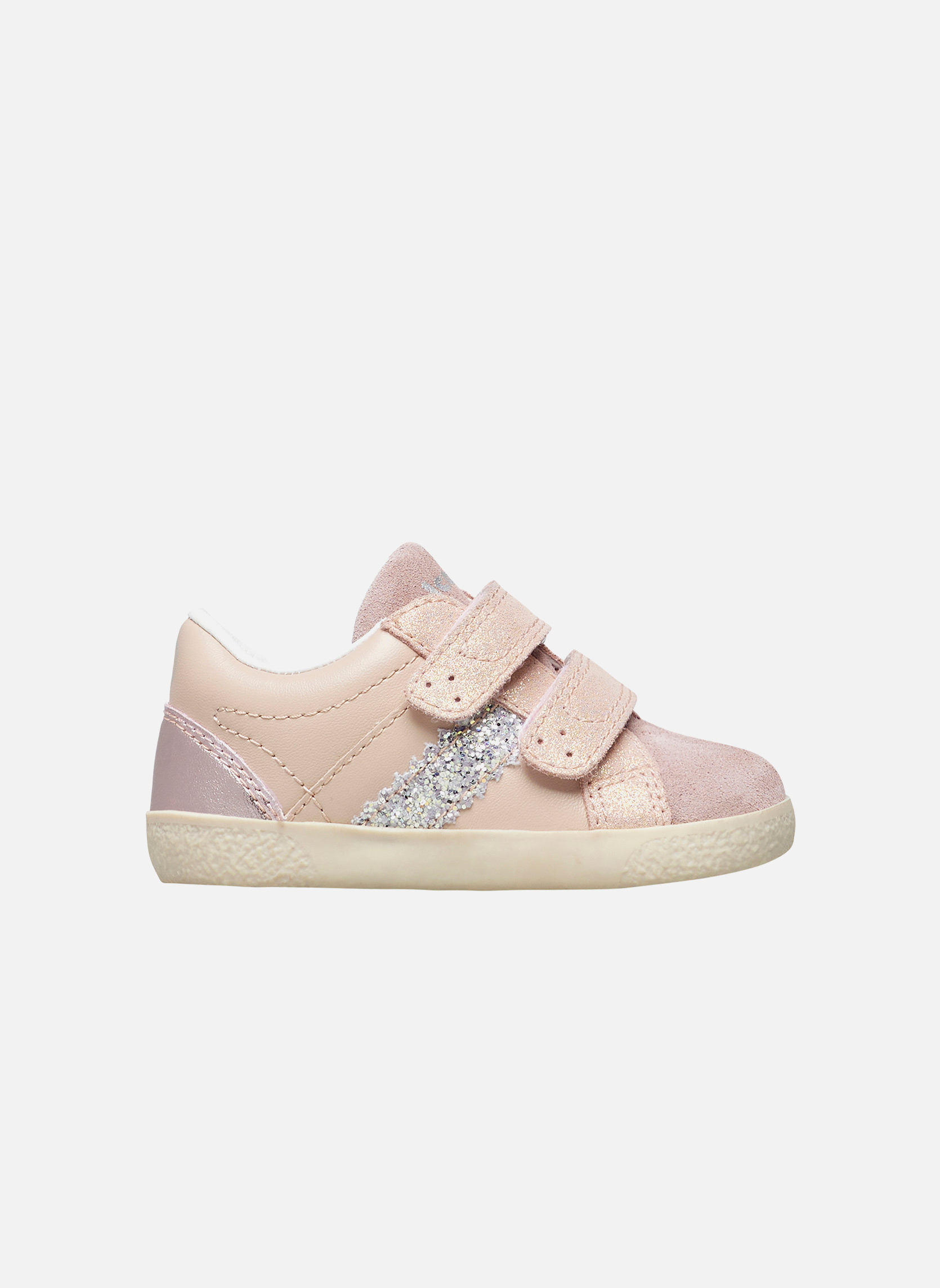 Chaussons Falcotto Garçon Lenval VL - Baskets Scratch Cuir - Semelle Antidérapante - 8