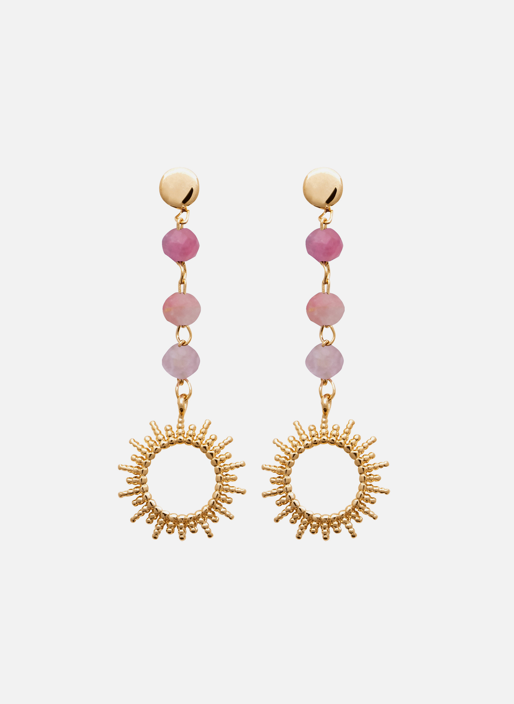 Boucles D'Oreilles Pendantes Dorées 14 Carats - Design Disques Texturés Faits Main, Légères & Élégantes, Idéales Pour Cadeau Femme XL