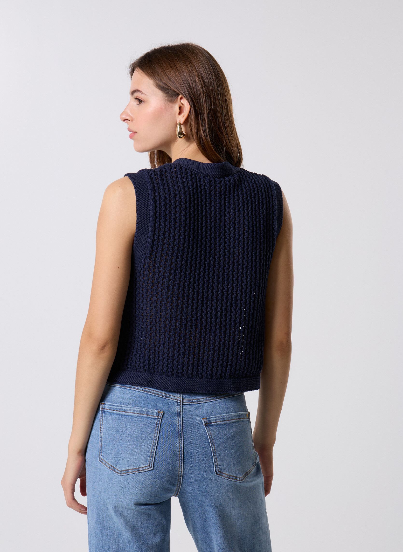 Vesten Milana Gilet dames blauw La Petite Etoile Vesten Milana Gilet dames blauw Marine