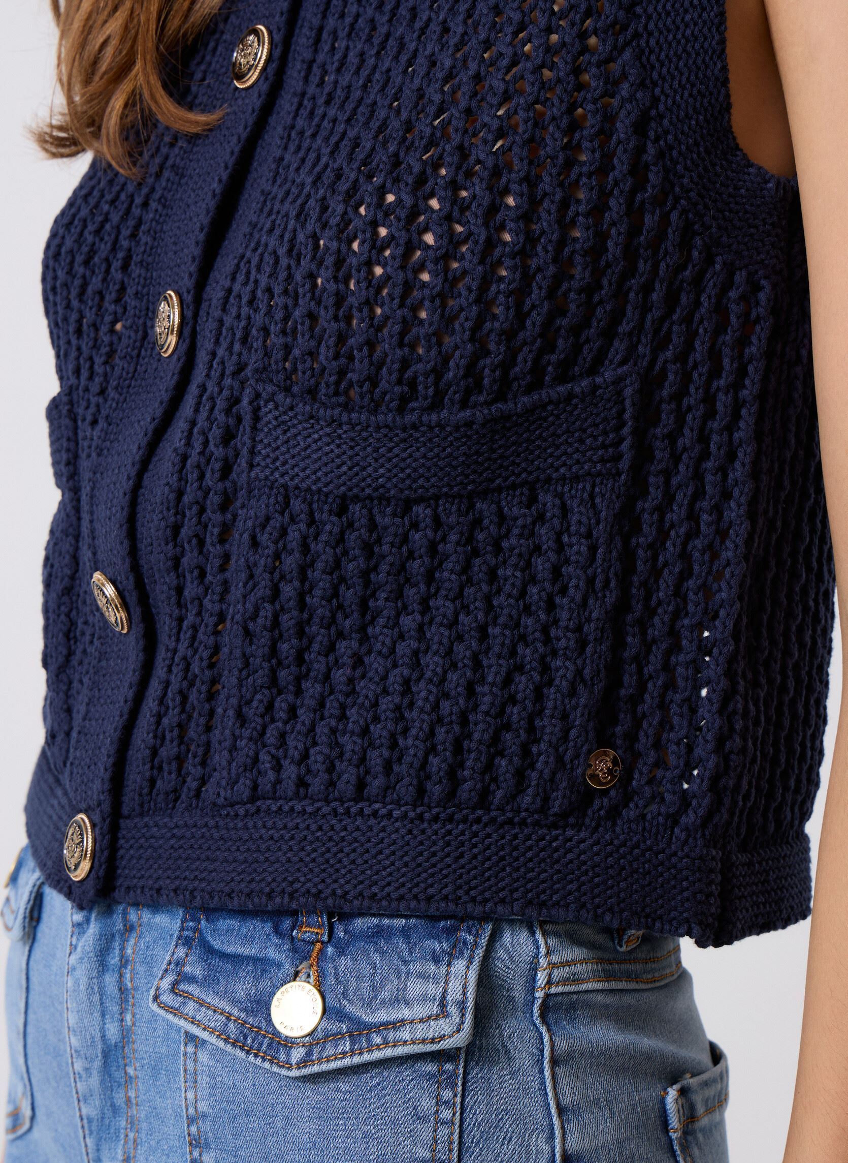Vesten Milana Gilet dames blauw La Petite Etoile Vesten Milana Gilet dames blauw Marine