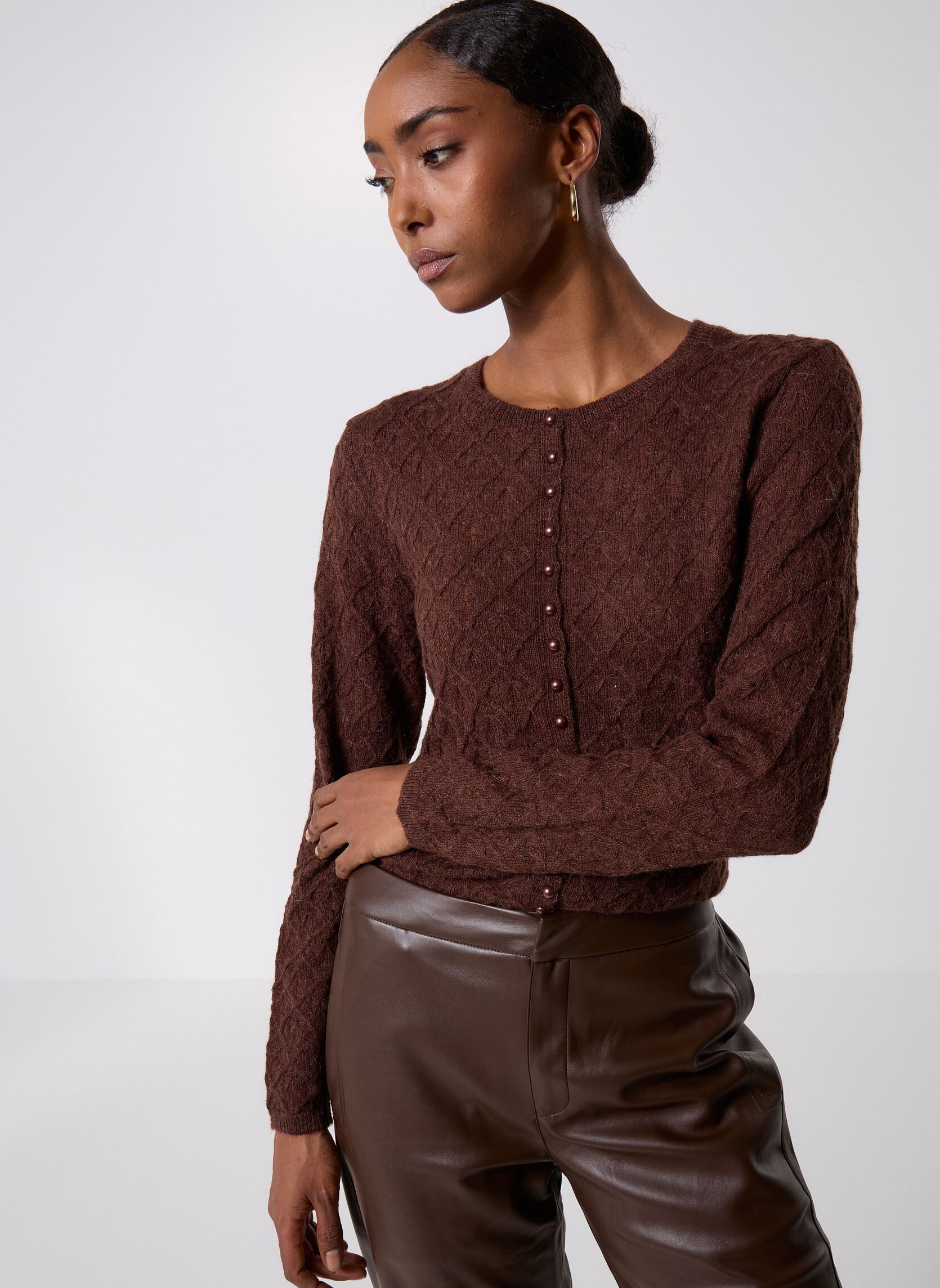 Strickjacken und Westen Meg damen braun La Petite Etoile Strickjacken und Westen Meg damen braun 16-MARRON