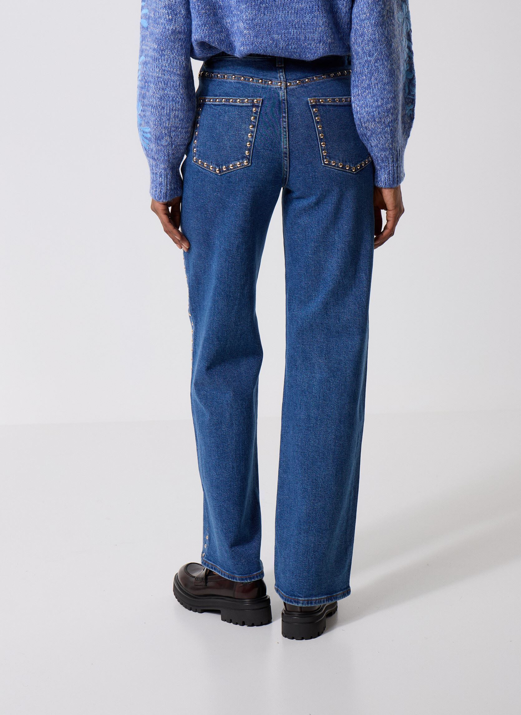 Rechte jeans / Straight Leg Jeans Zephyn dames blauw La Petite Etoile Rechte jeans / Straight Leg Jeans Zephyn dames blauw 94-Wash