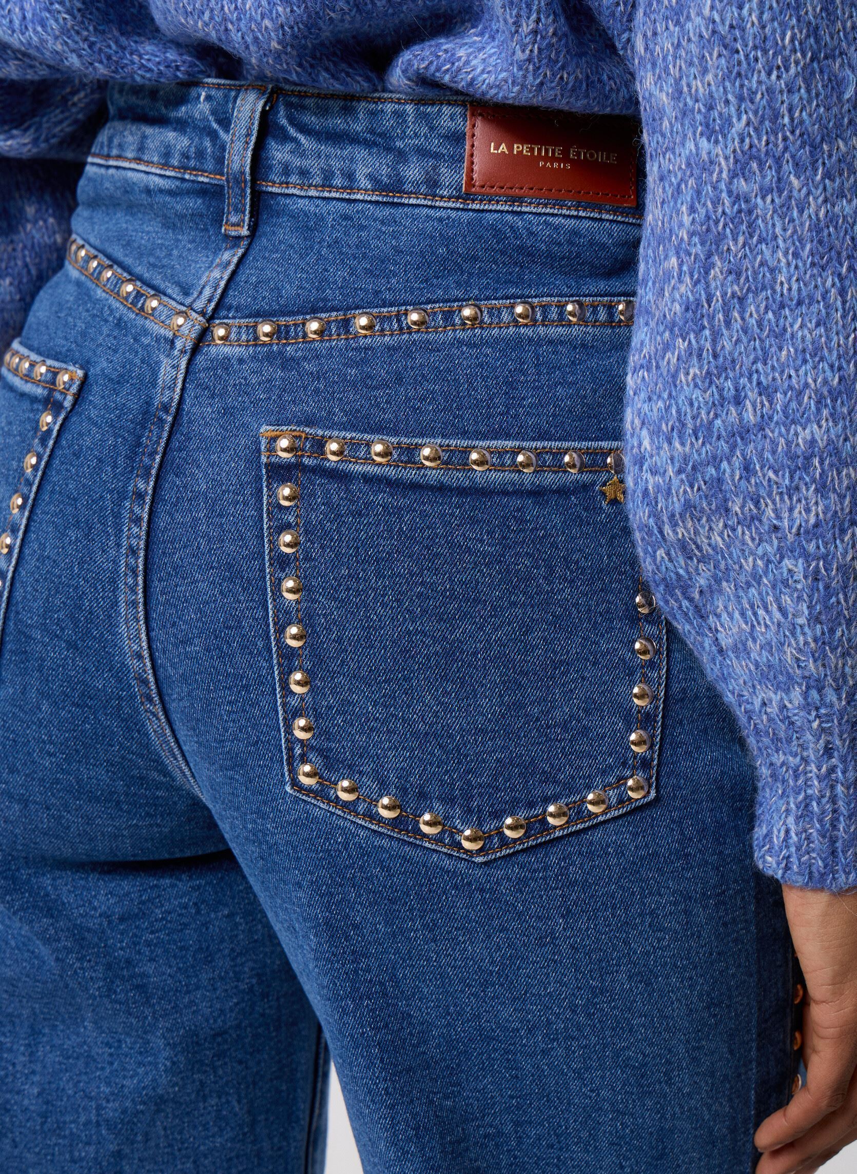 Rechte jeans / Straight Leg Jeans Zephyn dames blauw La Petite Etoile Rechte jeans / Straight Leg Jeans Zephyn dames blauw 94-Wash