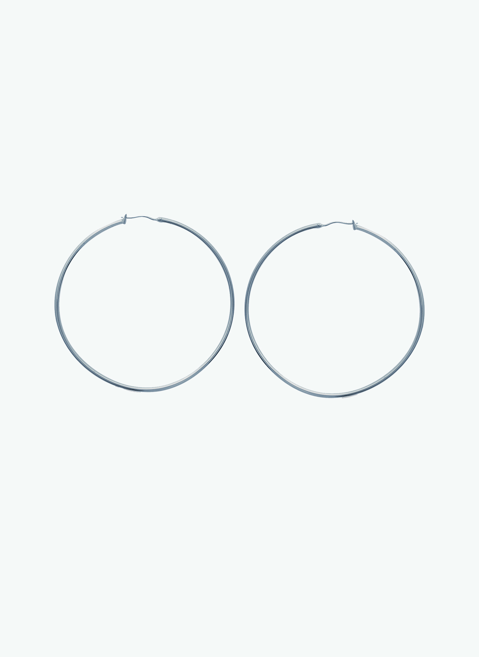 1 paire de creoles 50mm doré boucles d'oreilles acier inoxydable