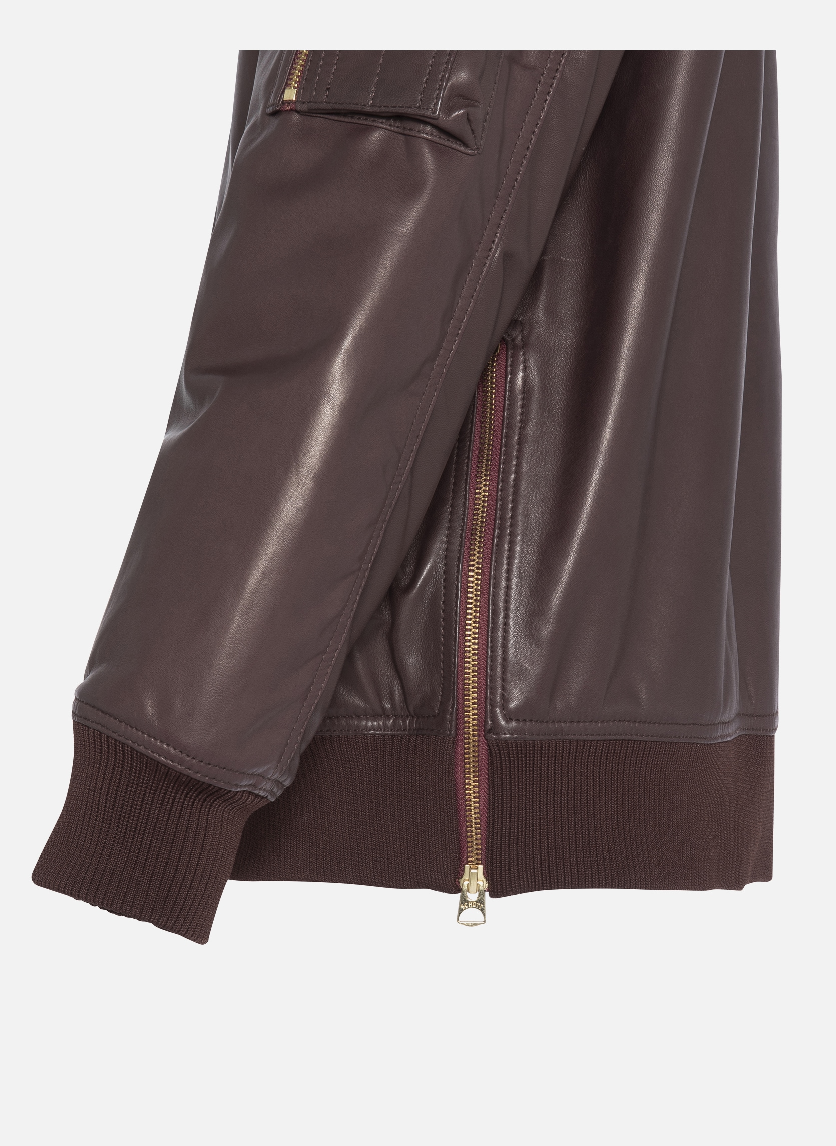 Vestes Bomber MA-1 long Noir femme rouge Schott Vestes Bomber MA-1 long Noir femme rouge Rouge foncé
