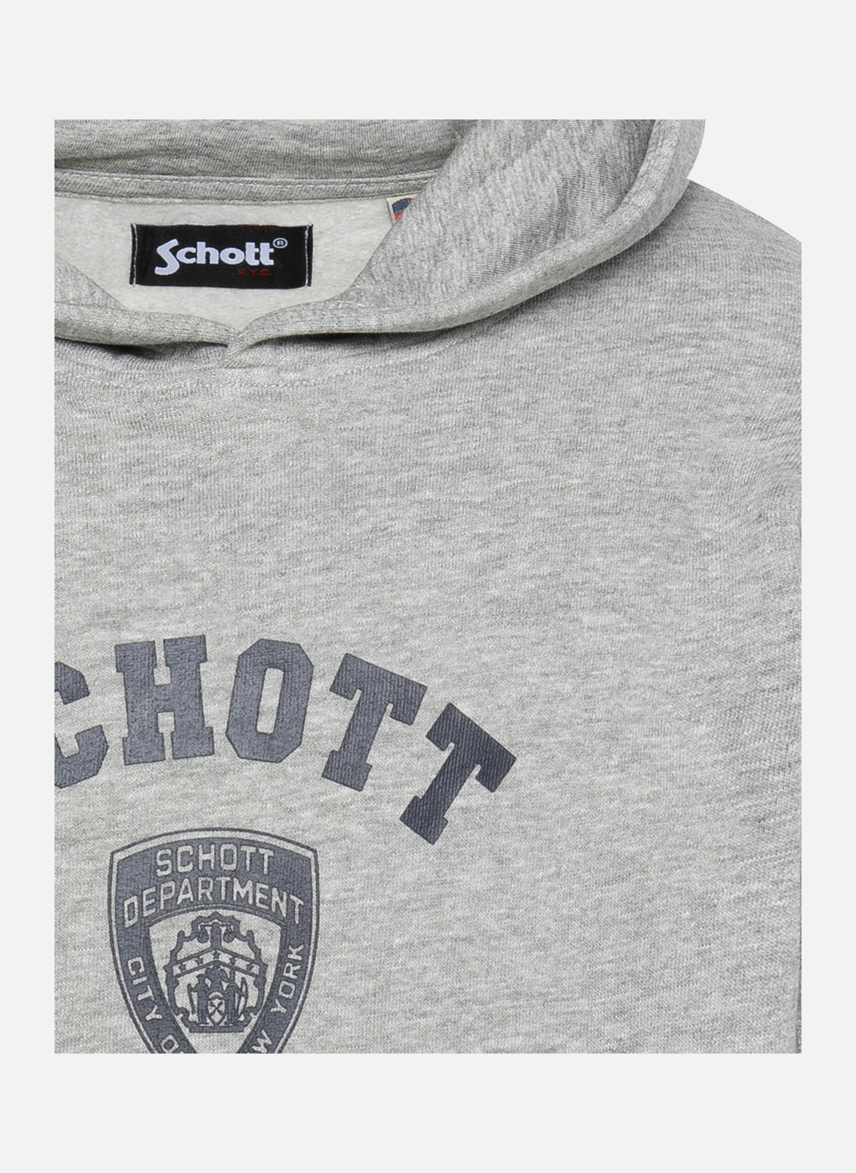 T-Shirt Femme Gris Chiné - Marque Schott - Taille Unique - Occasion Très Bon état