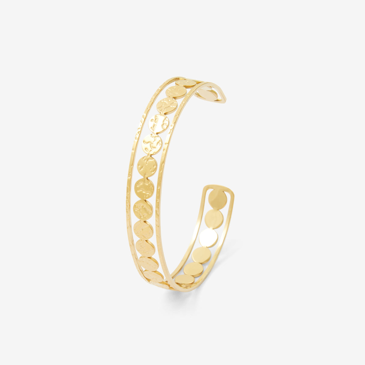Bracelet Manchette En Métal Ajouré Argenté - Style Bohème - Occasion Bon état