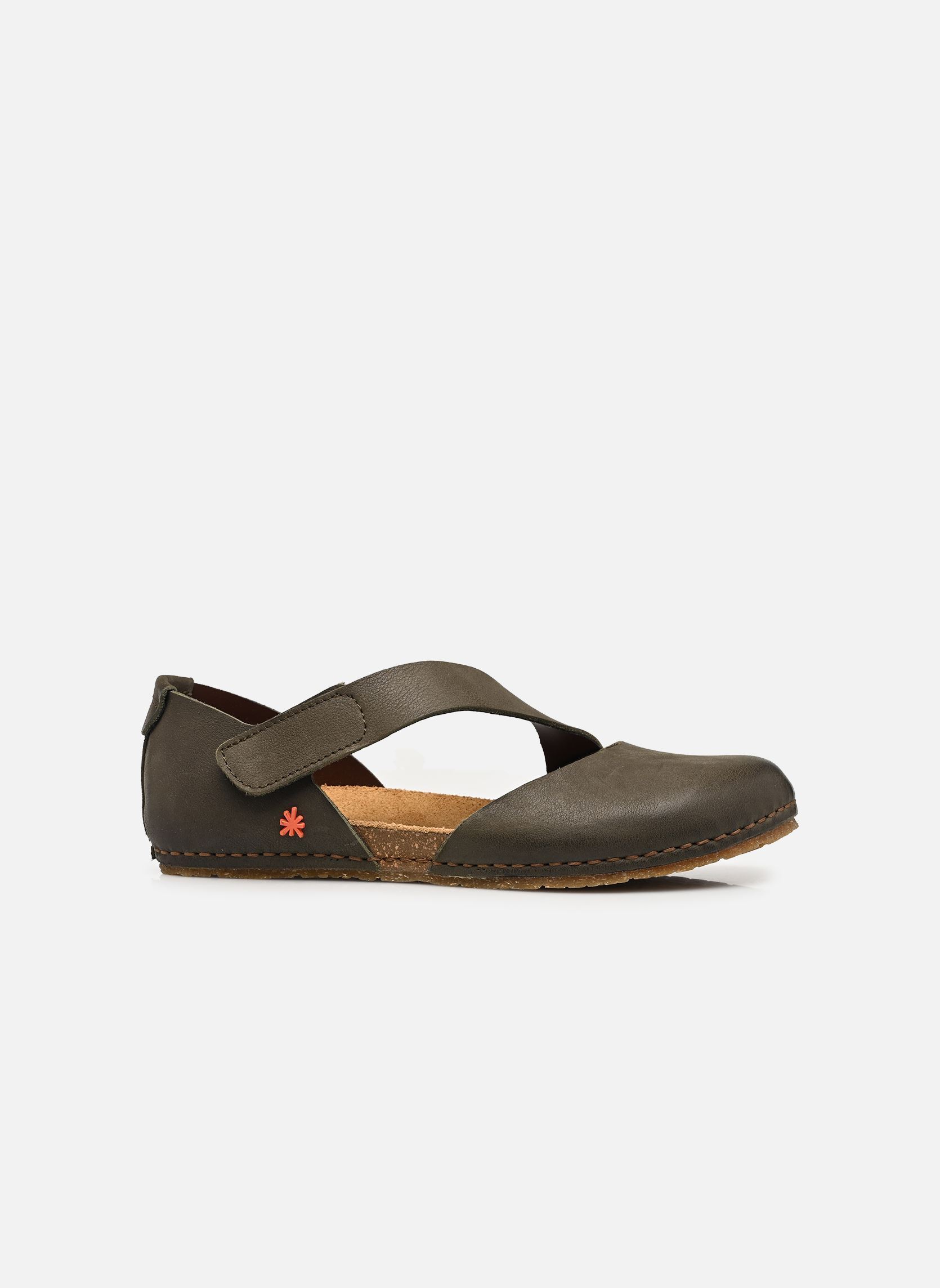 Platte sandalen CRETA 0384 dames groen Art Platte sandalen CRETA 0384 dames groen Kaki
