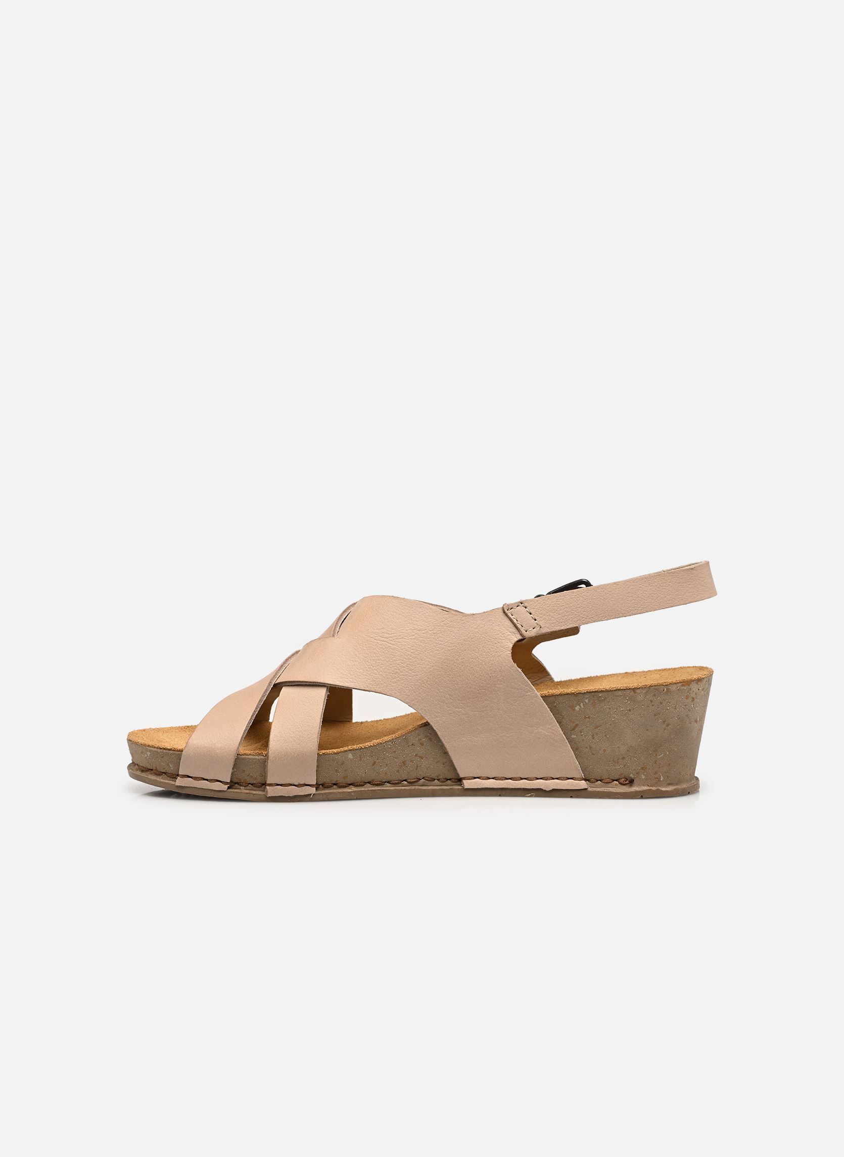 Sandalen met sleehak en plateau I LIVE 1934 dames beige Art Sandalen met sleehak en plateau I LIVE 1934 dames beige Cream