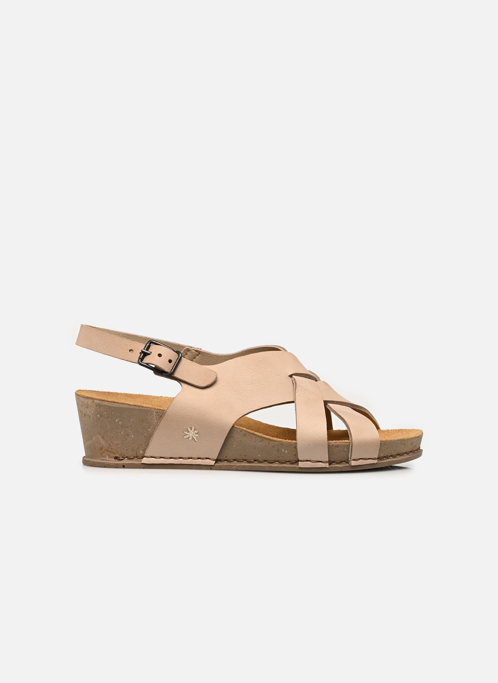 Sandalen met sleehak en plateau I LIVE 1934 dames beige Art Sandalen met sleehak en plateau I LIVE 1934 dames beige Cream