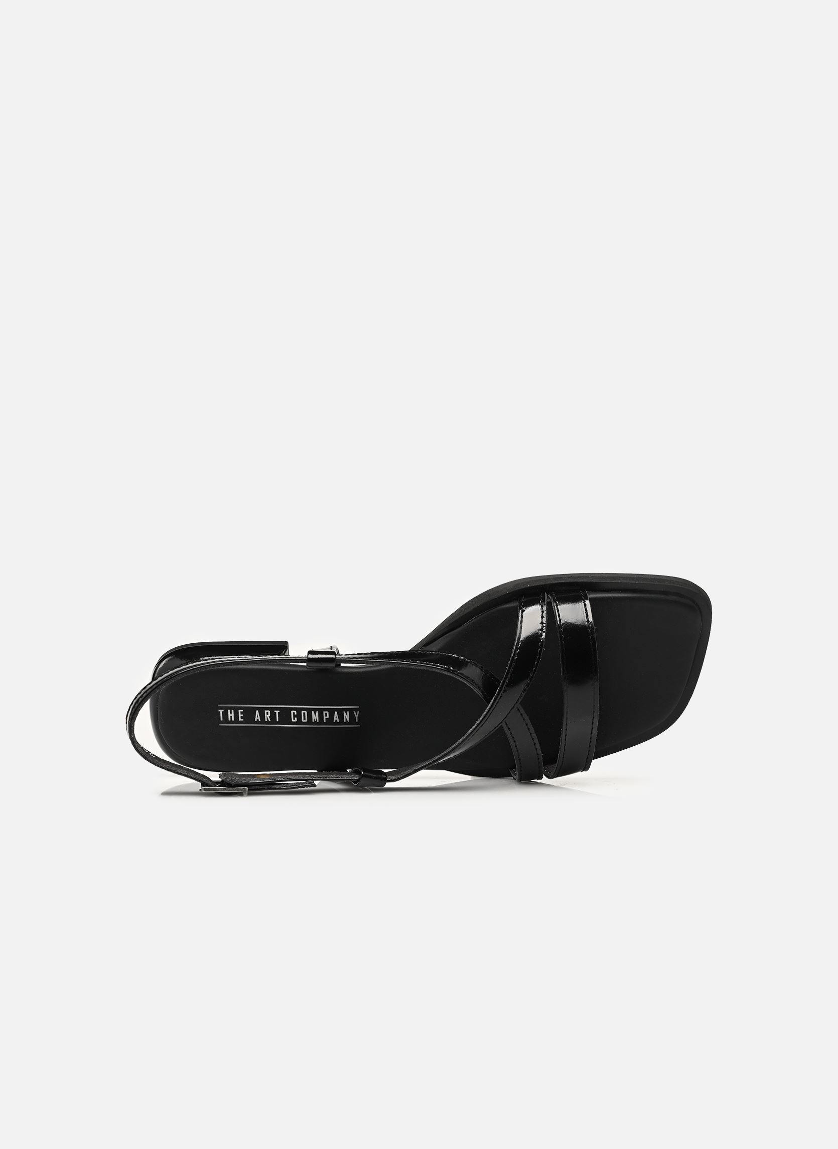 Platte sandalen BERGAMO 2001 dames zwart Art Platte sandalen BERGAMO 2001 dames zwart Black