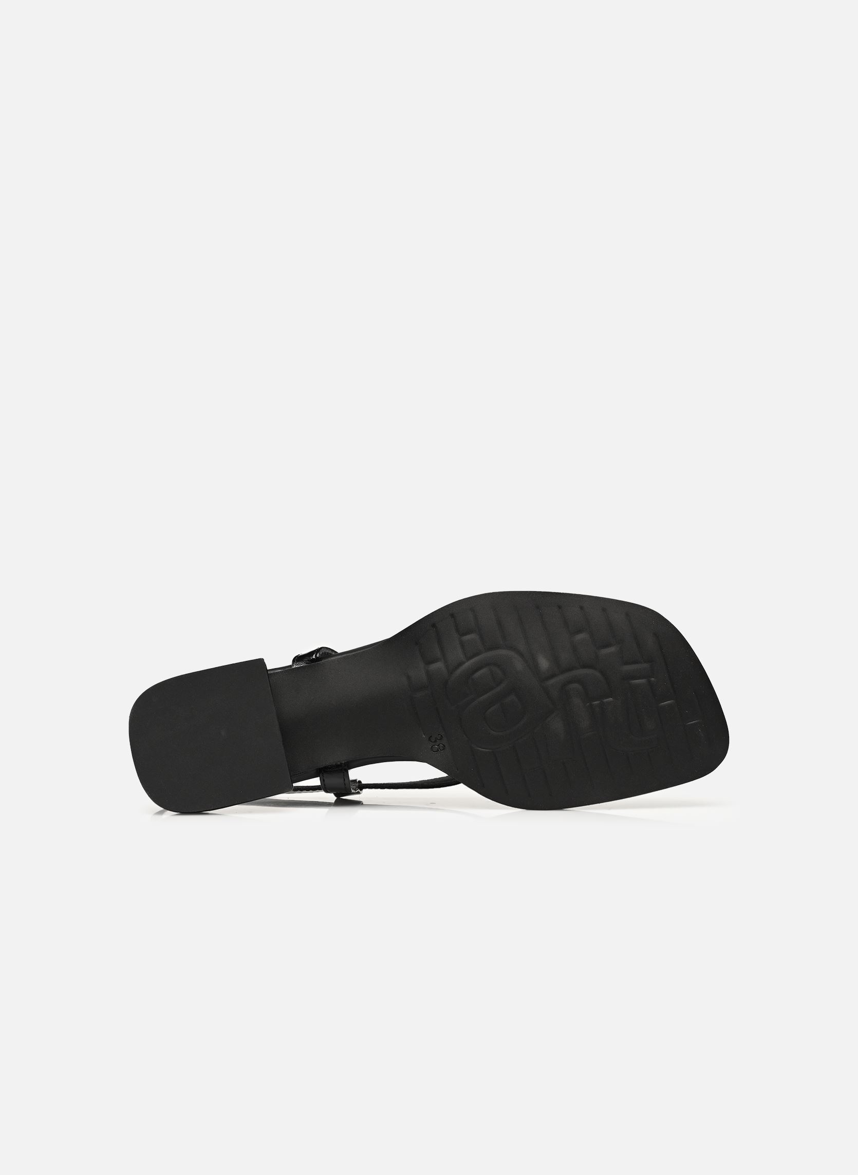 Platte sandalen BERGAMO 2001 dames zwart Art Platte sandalen BERGAMO 2001 dames zwart Black