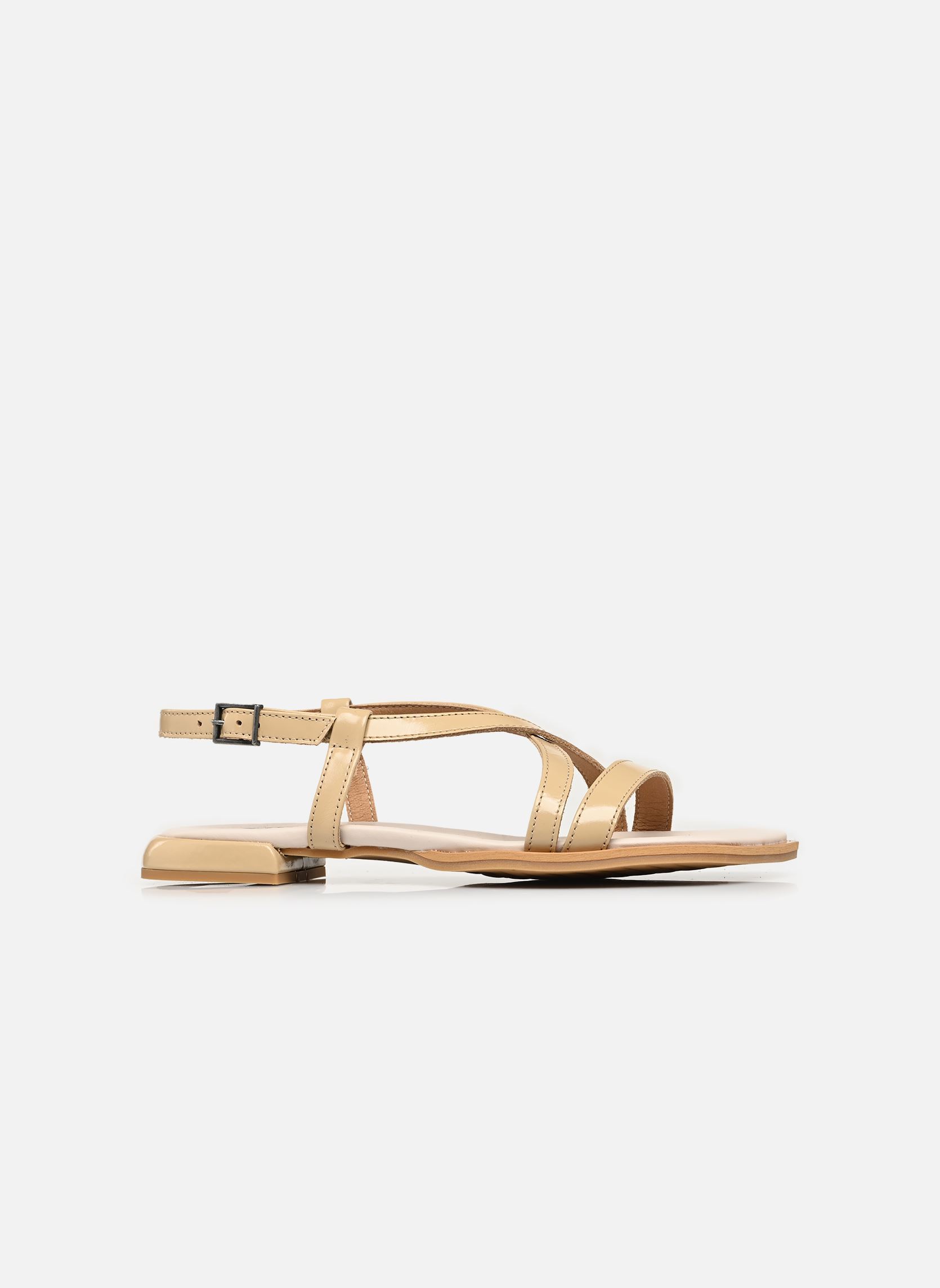 Platte sandalen BERGAMO 2001 dames beige Art Platte sandalen BERGAMO 2001 dames beige Champagne