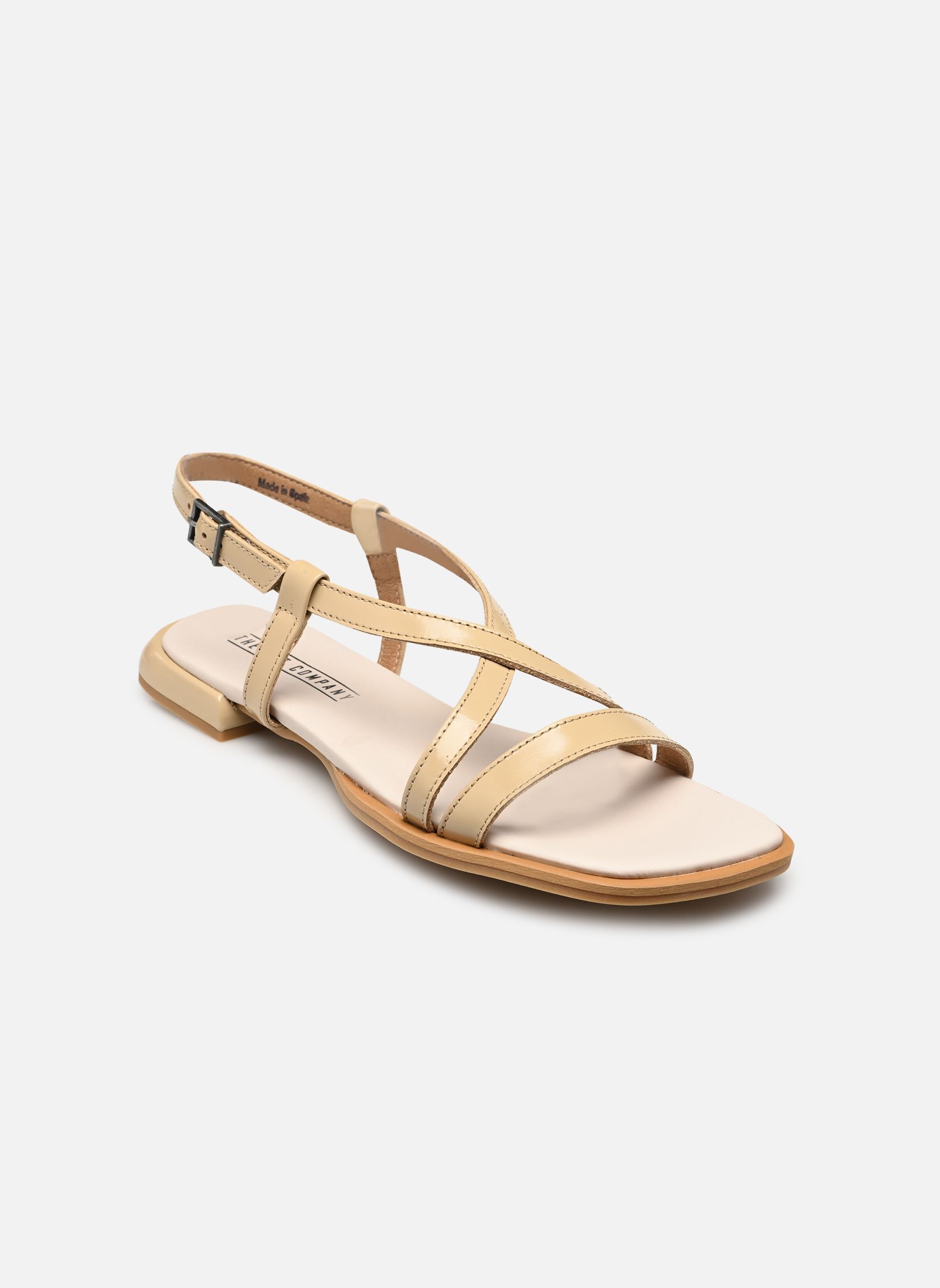Platte sandalen BERGAMO 2001 dames beige Art Platte sandalen BERGAMO 2001 dames beige Champagne