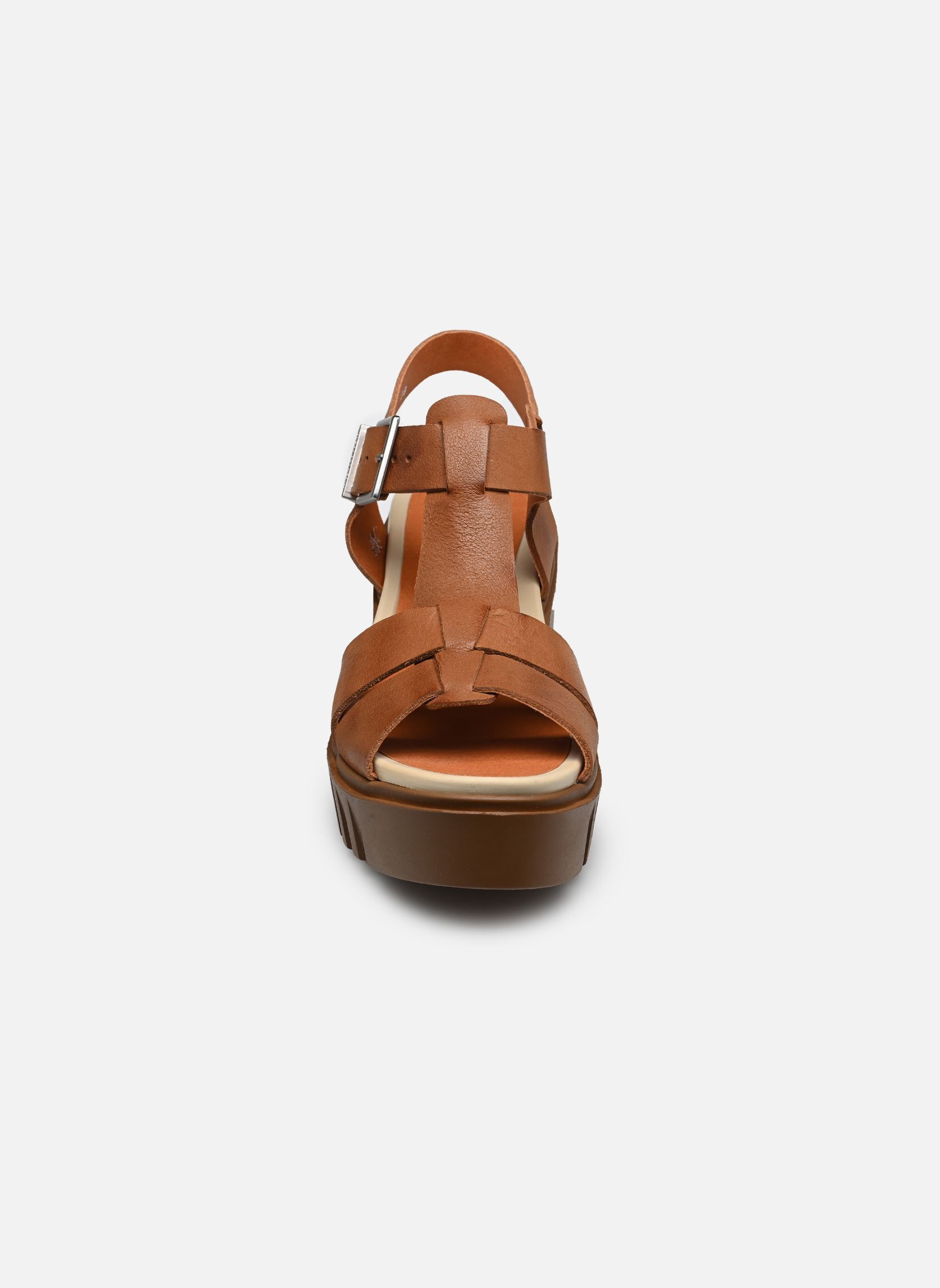 Sandalen met sleehak en plateau CATANIA 2084 dames bruin Art Sandalen met sleehak en plateau CATANIA 2084 dames bruin Cuero