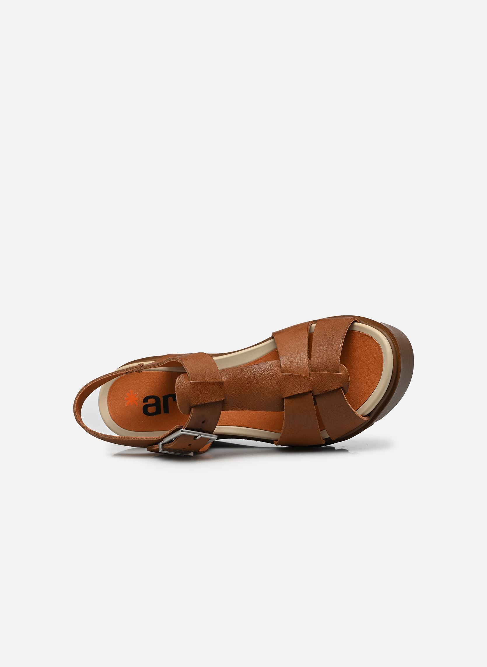 Sandalen met sleehak en plateau CATANIA 2084 dames bruin Art Sandalen met sleehak en plateau CATANIA 2084 dames bruin Cuero